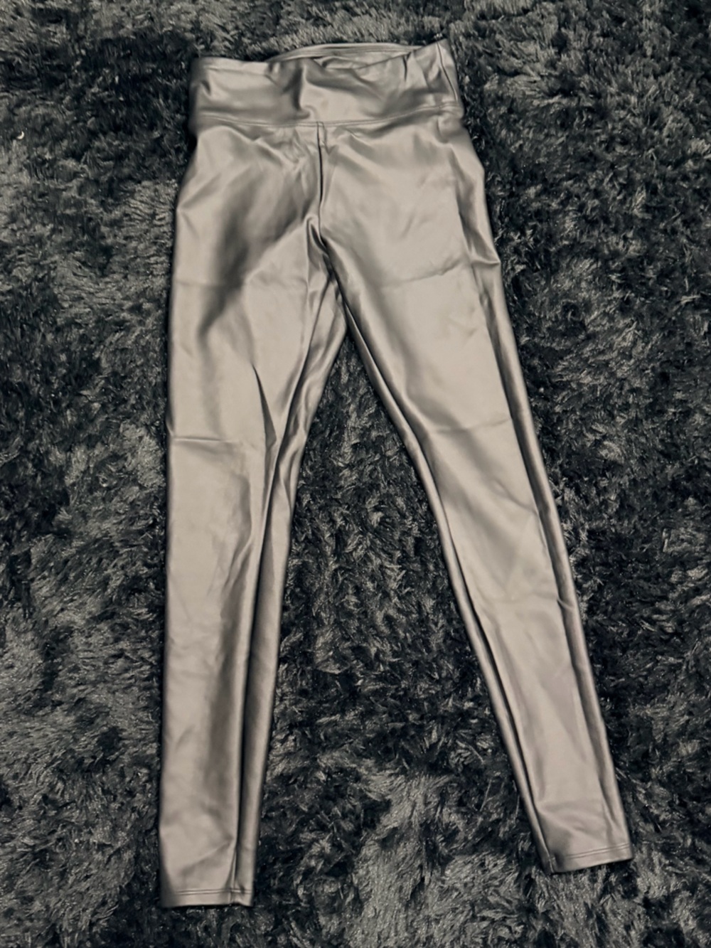 Express Shiny Black Faux Leather Leggings